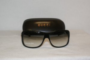 Brand New Gucci Shiny Black Sunglasses: Mod. 2575 & Case