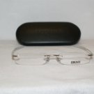 Brand New DKNY Silver Eyeglasses: Mod. 5502 & Case