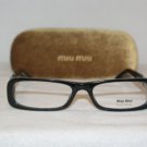 Brand New Miu Miu Black Eyeglasses: Mod. VMU 08G & Case