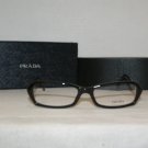 Brand New Prada Shiny Black Eyeglasses: Mod. VPR 04O (1AB-1O1) 52-16 & Case