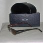 B. New Prada Silver & Brown Sunglasses: VPR 63IV & Case