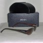 B. New Prada Silver & Brown Sunglasses: VPR 63IV & Case