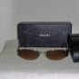 B. New Prada Silver & Brown Sunglasses: VPR 63IV & Case