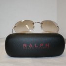 New Ralph By Ralph Lauren Gold Sunglasses 7555 & Case