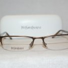 New YSL Yves Saint Laurent Brown Eyeglasses: 2228 Case