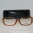 New Salvatore Ferragamo Caramel Eyeglasses 2664-B &Case