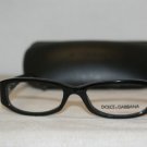 New D&G Dolce & Gabbana Black Eyeglasses: Mod. DD 1228 (501) 50-16 & Case