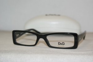 New D&G Dolce & Gabbana Black Eyeglasses: Mod. DD 1193 (501) 50-16 & Case
