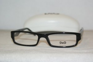 New D&G Dolce & Gabbana Black Eyeglasses: Mod. DD 1168 (501) 51-16 & Case