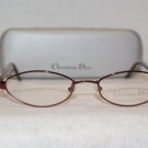 B. New Christian Dior Red Eyeglasses: Mod. 3596 & Case