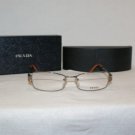 Brand New Prada Gold Eyeglasses: Mod. VPR 67H & Case