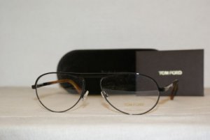 Brand New Tom Ford Shiny Black Eyeglasses: Mod. FT 5127 (001) 55-15 & Case