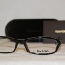 Brand New Tom Ford Shiny Black Eyeglasses: Mod. FT 5019 (0B5) 52-16 & Case