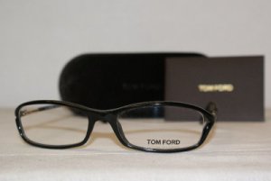 Brand New Tom Ford Shiny Black Eyeglasses: Mod. FT 5019 (0B5) 52-16 & Case