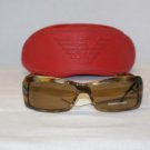 New Giorgio Armani Cream Brown Sunglasses Mod 72 & Case