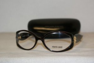 New Roberto Cavalli Brown Eyeglasses: Mod. RC Malachite 421 (U14) 55-16 & Case
