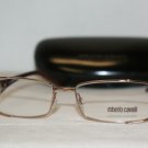New Roberto Cavalli Shiny Brown Eyeglasses: Mod. RC Malva 546 (034) 53-17 & Case