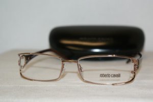 New Roberto Cavalli Shiny Brown Eyeglasses: Mod. RC Malva 546 (034) 53-17 & Case