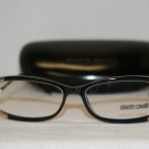 New Roberto Cavalli Shiny Black Eyeglasses: Mod. RC 487 (001) 56-15 & Case