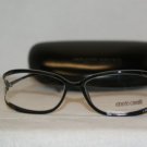New Roberto Cavalli Shiny Black Eyeglasses: Mod. RC 497 (001) 55-15 & Case