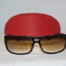 New Emporio Armani Olive Amber Sunglasses 9300 & Case