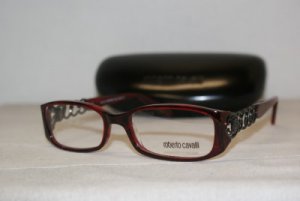 Brand New Roberto Cavalli Red Eyeglasses: Mod. 494 Fucsite (068) 52-16 & Case