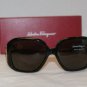 New Salvatore Ferragamo Tortoise Sunglasses 2168B &Case