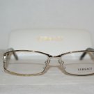 Brand New Versace Light Gold Eyeglasses: Mod. 1162 (1221) 53-16 & Case