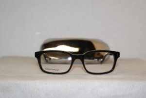 Brand New DSquared2 Shiny Black Eyeglasses: Mod. DQ5024 (001) 51-18 & Case