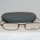 B. New Miu Miu Burgundy Eyeglasses: Mod. VMU 62A & Case