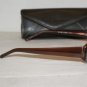 Brand New Ellen Tracy Brown Laminate Sunglasses: Mod. Hydrus 55-16 & Case