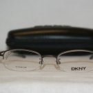 Brand New DKNY Brown Titanium Eyeglasses: Mod. 6614 (028) 47-19 & Case