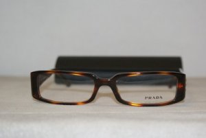 Brand New Prada Tortoise Eyeglasses: Mod. VPR 06L (7WX-1O1) 52-16 & Case