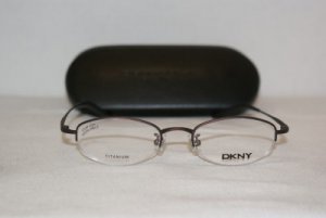 B. New DKNY Titanium Brown Eyeglasses: Mod. 6613 & Case