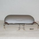 Brand New DKNY Shiny Silver Eyeglasses: Mod. 5607 (1002) 52-17 & Case