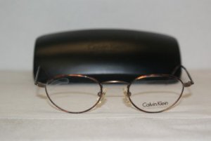 Brand New Calvin Klein Tortoise Brown Eyeglasses: Mod. 342 (552) 44-20 & Case