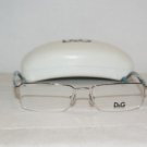 Brand New D&G Dolce & Gabbana Silver Eyeglasses: Mod. 5078 (457) 50-17 & Case
