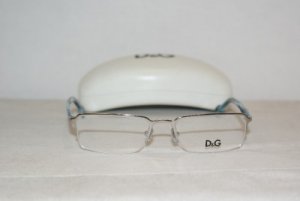 Brand New D&G Dolce & Gabbana Silver Eyeglasses: Mod. 5078 (457) 50-17 & Case
