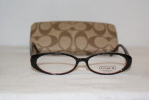 Brand New Coach Black Eyeglasses: Mod. Becky & Case