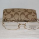 Brand New Coach Golden Eyeglasses: Mod. Corey & Case