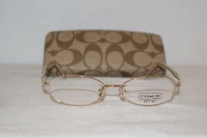 Brand New Coach Golden Eyeglasses: Mod. Corey & Case