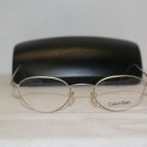 Brand New Calvin Klein Light Silver Eyeglasses: Mod. 342 (540) 46-20 & Case
