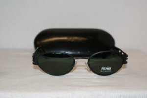 Brand New Fendi Satin Ebony Sunglasses: Mod. 176 & Case