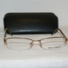 B. New Dolce & Gabbana Gold Eyeglasses: Mod. 1114 &Case