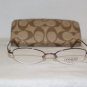 B. New Coach Tan Eyeglasses: Mod. Sherri 49-17 & Case