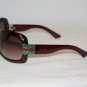 B. New Gucci Maroon Sunglasses: Mod. 2901 Strass & Case