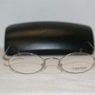 Brand New Calvin Klein Shiny Silver Eyeglasses: Mod. 143 (565) 45-20 & Case