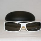 B. New Giorgio Armani White Sunglasses: Mod. 66 & Case