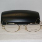 Brand New Calvin Klein Gold Eyeglasses: Mod. 143 (525) 45-20 & Case