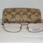 Brand New Coach Tan Eyeglasses: Mod. Riley & Case